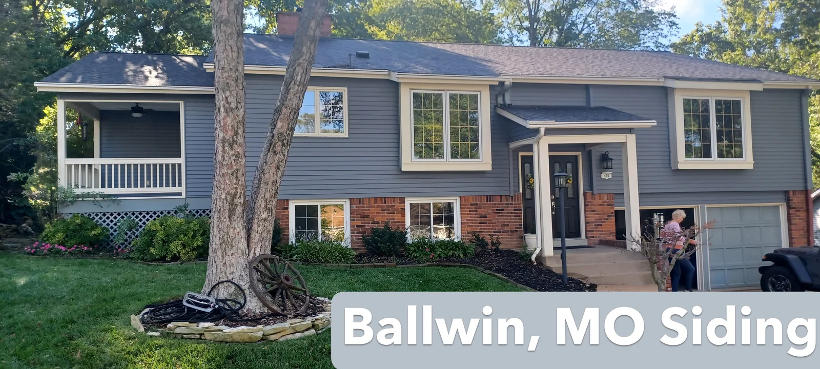 New siding installation on a home in Ballwin, MO by St. Louis Roofing and Siding