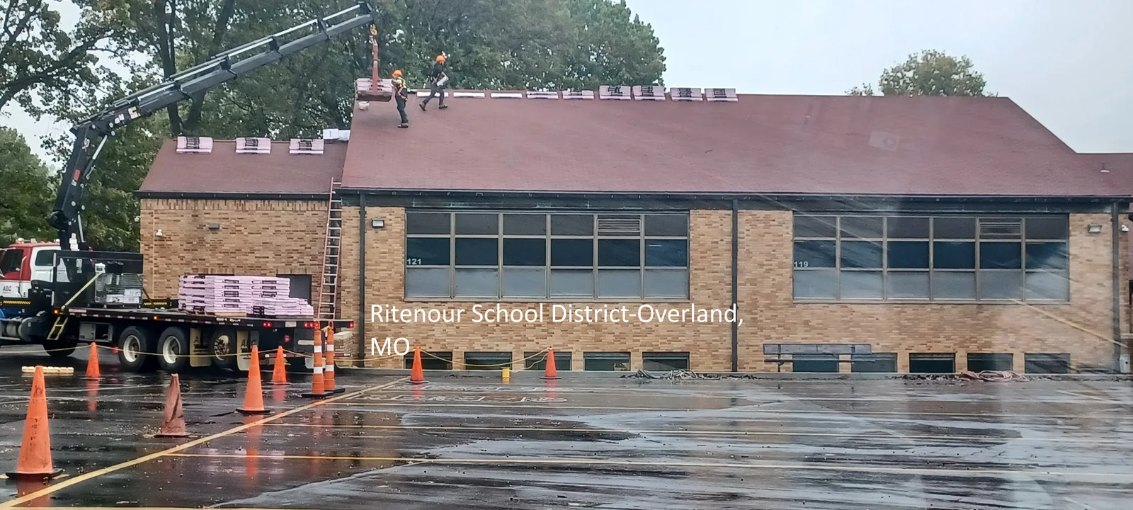 Commercial roof replacement at Ritenour School District in Overland, MO